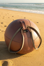 Load image into Gallery viewer, - Saddlebag Brown Leather Sitting ball chair w/handle