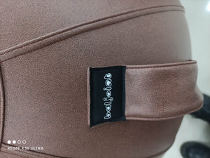 - Saddlebag Brown Leather Sitting ball chair w/handle