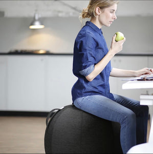 Office Homie - 65HL86-40 Fabric Sitting Ball Chair w/handle